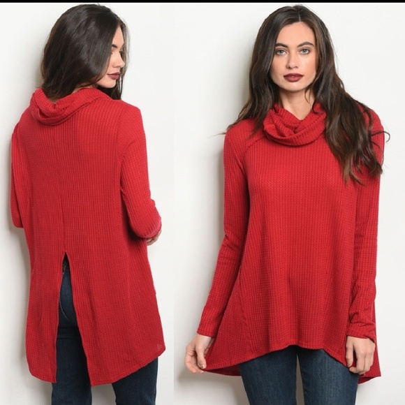 Tops - 4/$24 SALE - WAFFLE KNIT LONG SLEEVE TUNIC